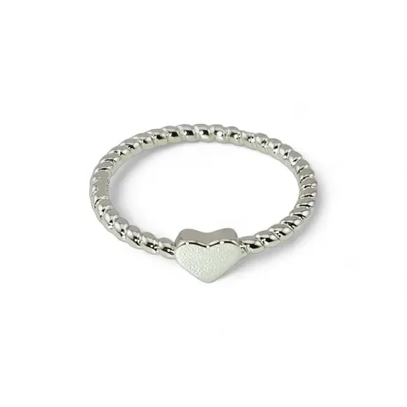 Sterling Silver Plain Heart Ring - Picture 2 of 6